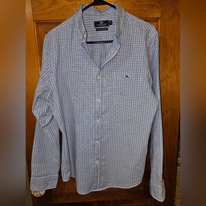 Vinyard Vines Men's Navy Plaid Button-Down Shirt